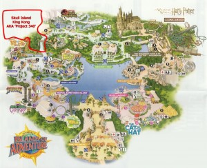 Where Skull Island will be on the park map