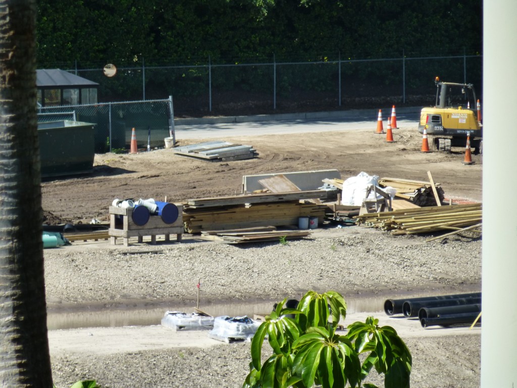 Plywood has started arriving, I'm guessing for when they're ready to start pouring concrete