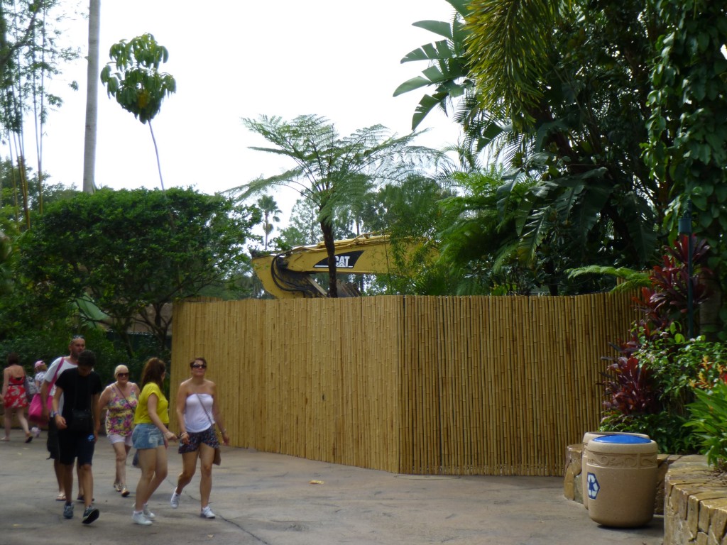 The decorative Bamboo walls blocking construction
