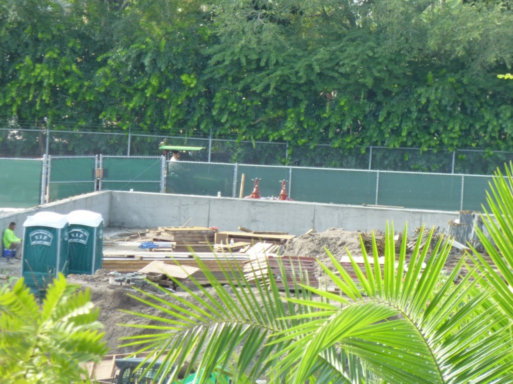 Walls springing up along the perimeter of the area