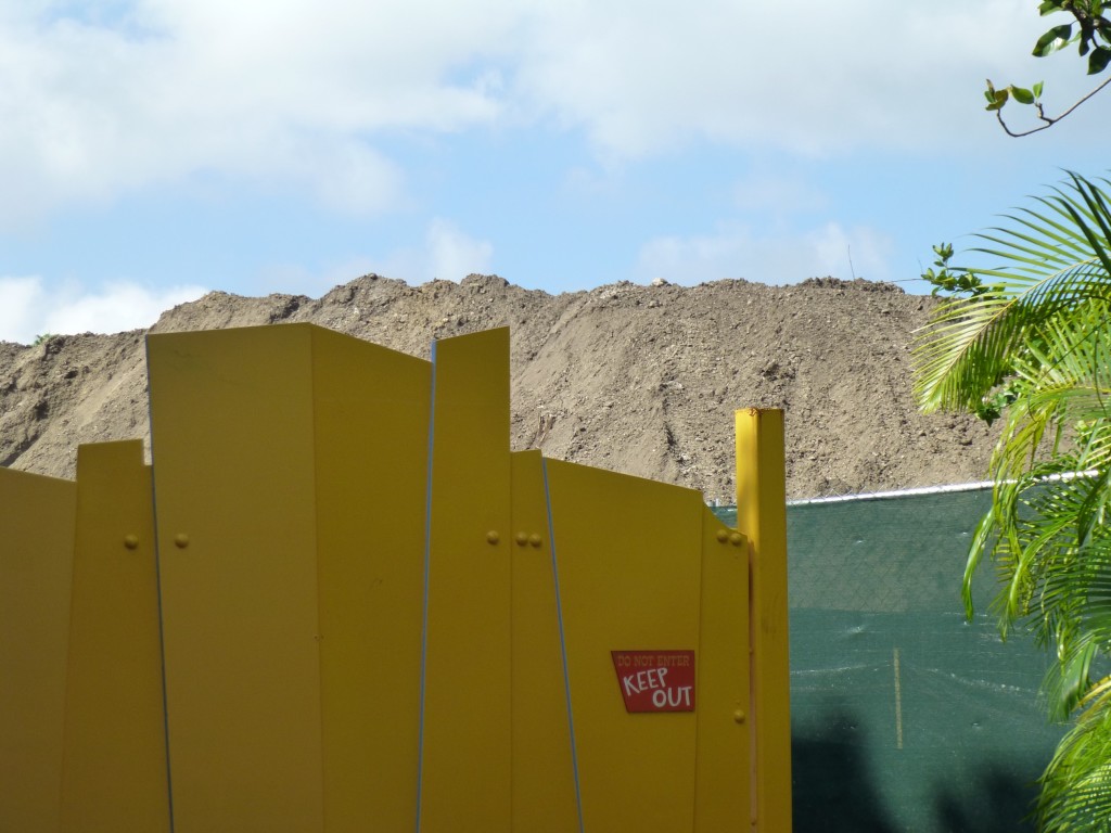 The piles of dirt near Toon Lagoon are getting bigger and bigger