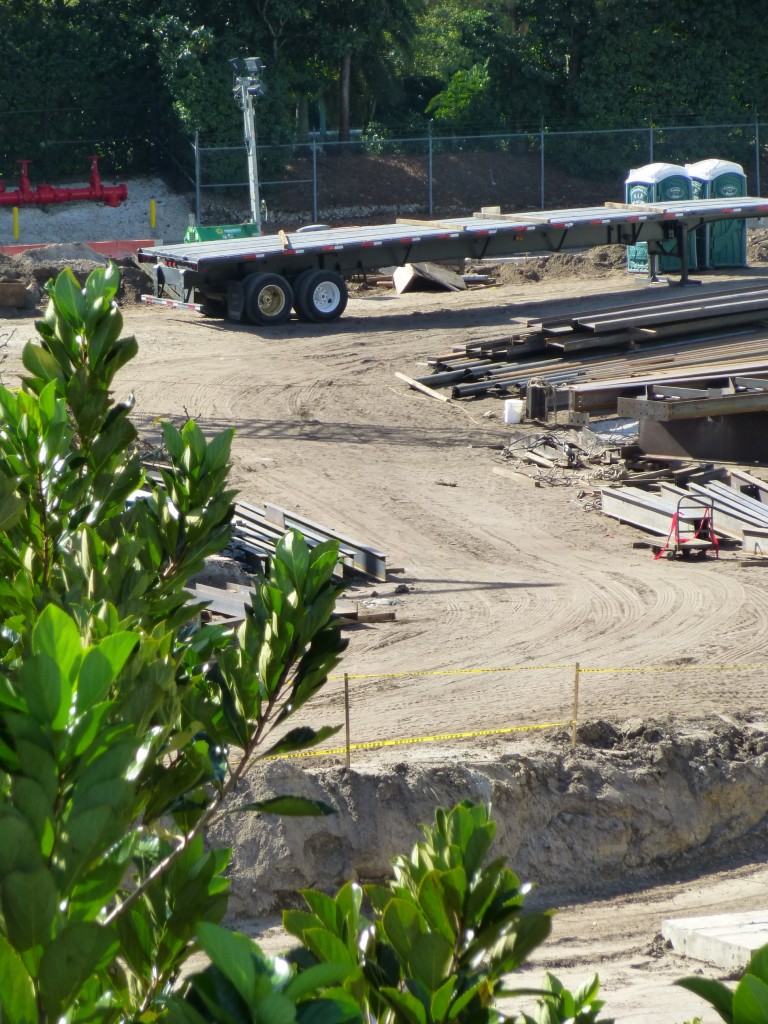 Future outdoor track path, or just access for construction vehicles?