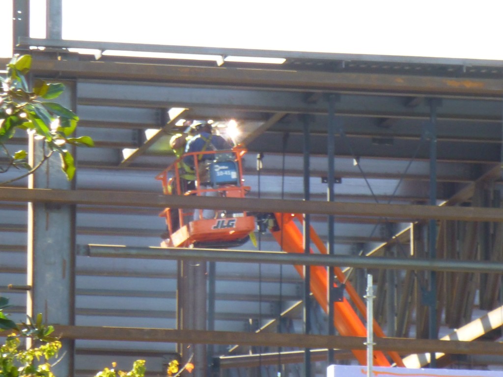 Workers welding