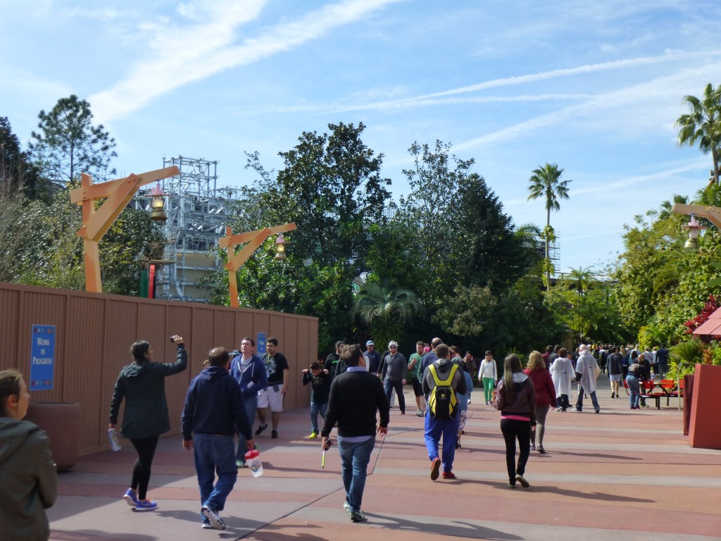 You can see that the building starts on the left and can be seen stretching all the way to the right of the photo. Coming upon this area will be breathtaking once it is complete