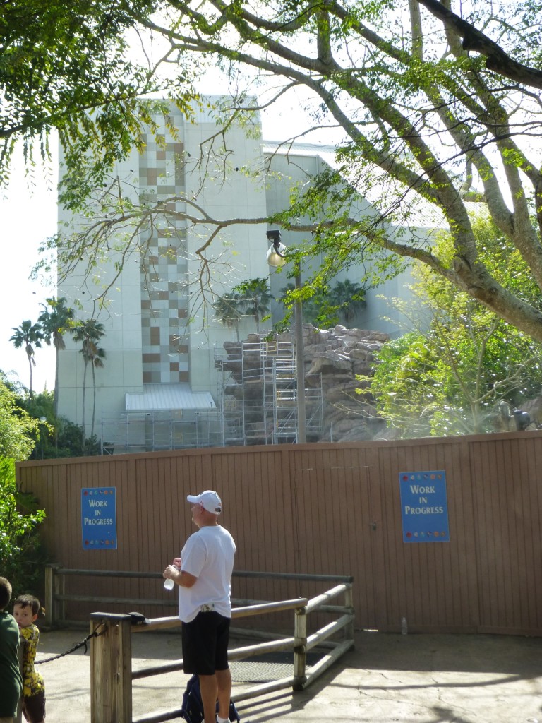 Wide shot of the show building