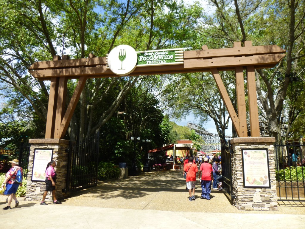 Entering the festival area in the Gwazi Courtyard