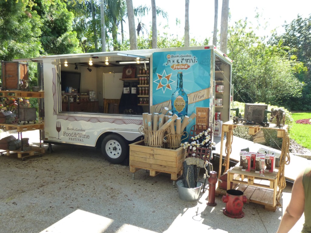 Food & Wine Festival merchandise stand