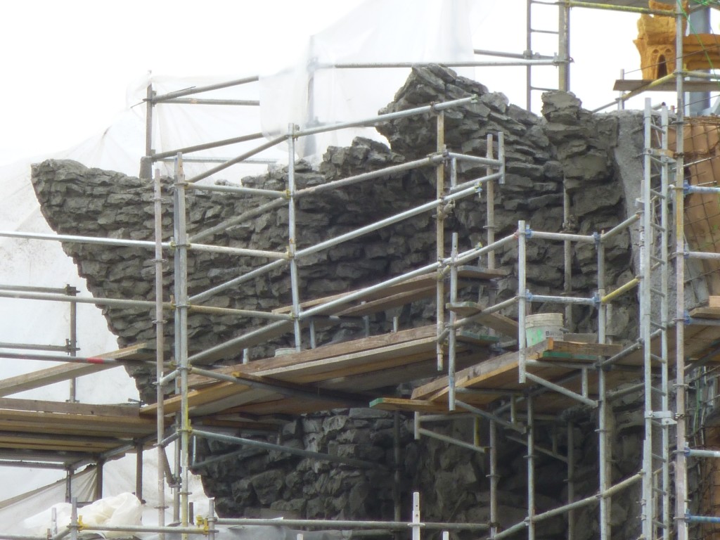 Close up of the details of the temple top