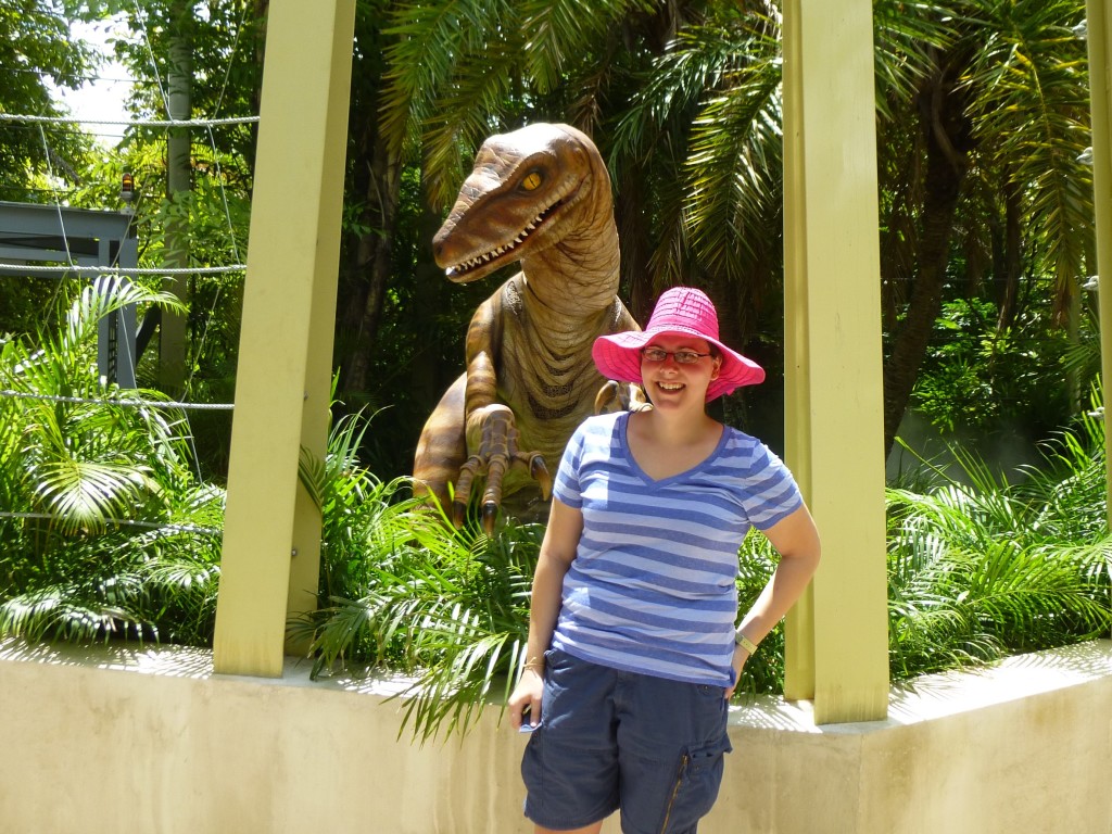 Here's my photo with Lucy. The team members are nice enough to take pictures with your own camera as well as the Photo Connect one.