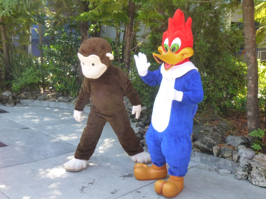 That's all for now! Here's Curious George and Woody Woodpecker waving goodbye on our way out.