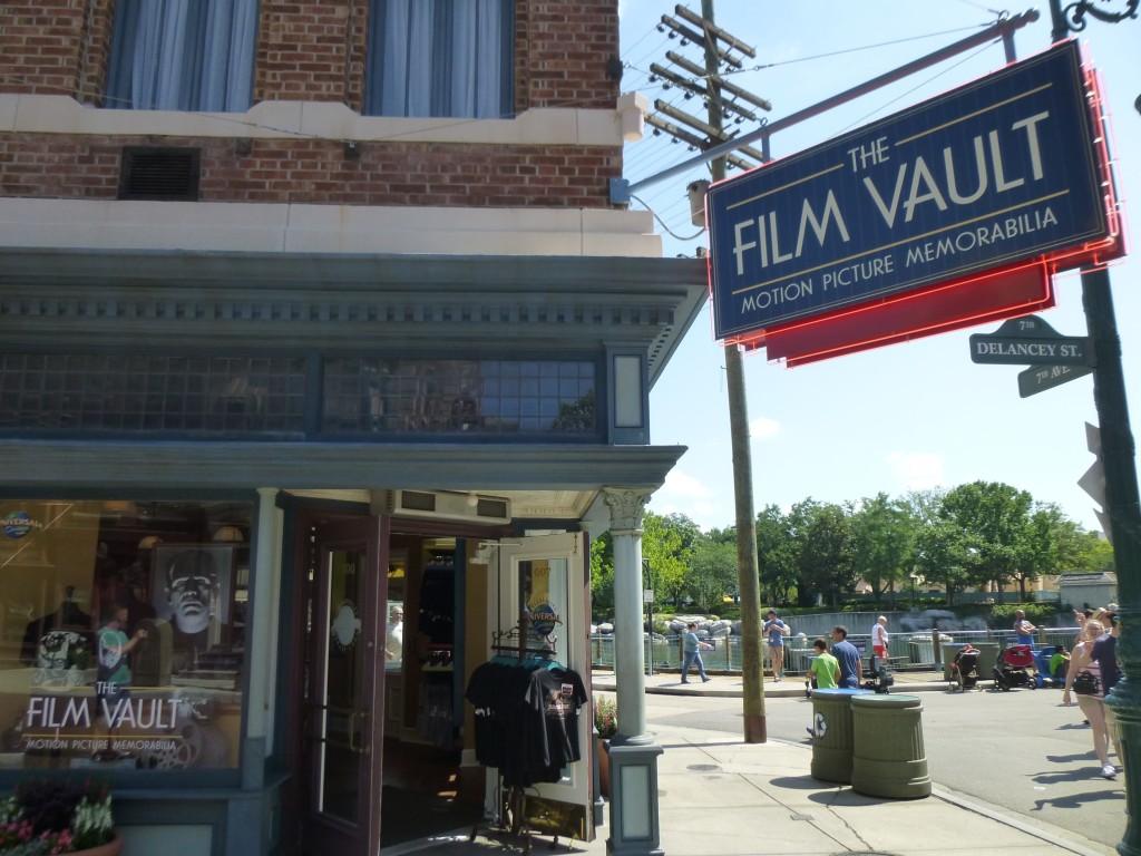 Entrance to the Film Vault store. A great place to get classic movie memorabilia.