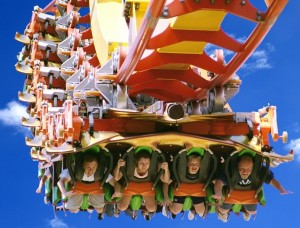 A flying coaster designed by Bolliger & Mabillard