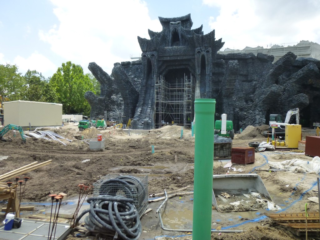 The area in front has been cleared to prepare for outdoor track. Utility room seen on left.