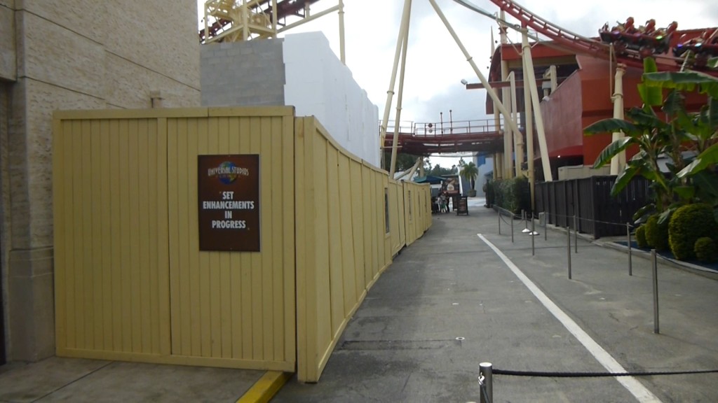 Something being constructed near Despicable Me, behind the main Studio Store