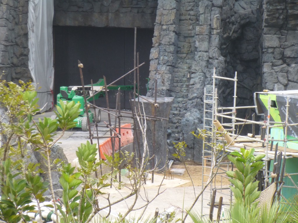 You can see how concrete ride path raises up as you enter, forcing your view up towards the gates