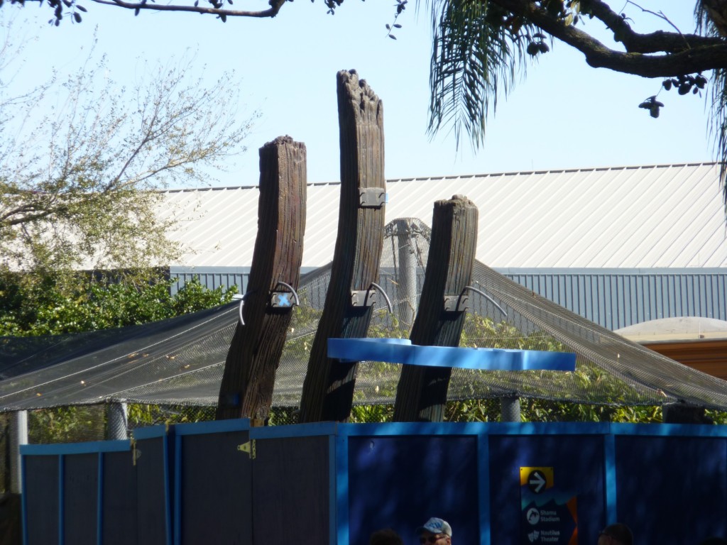 Portions of the new theming for "Shark's Realm" starting to take shape. I believe this will be the sign welcoming you to the area