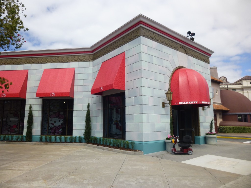 Front entrance to the newly opened Hello Kitty store