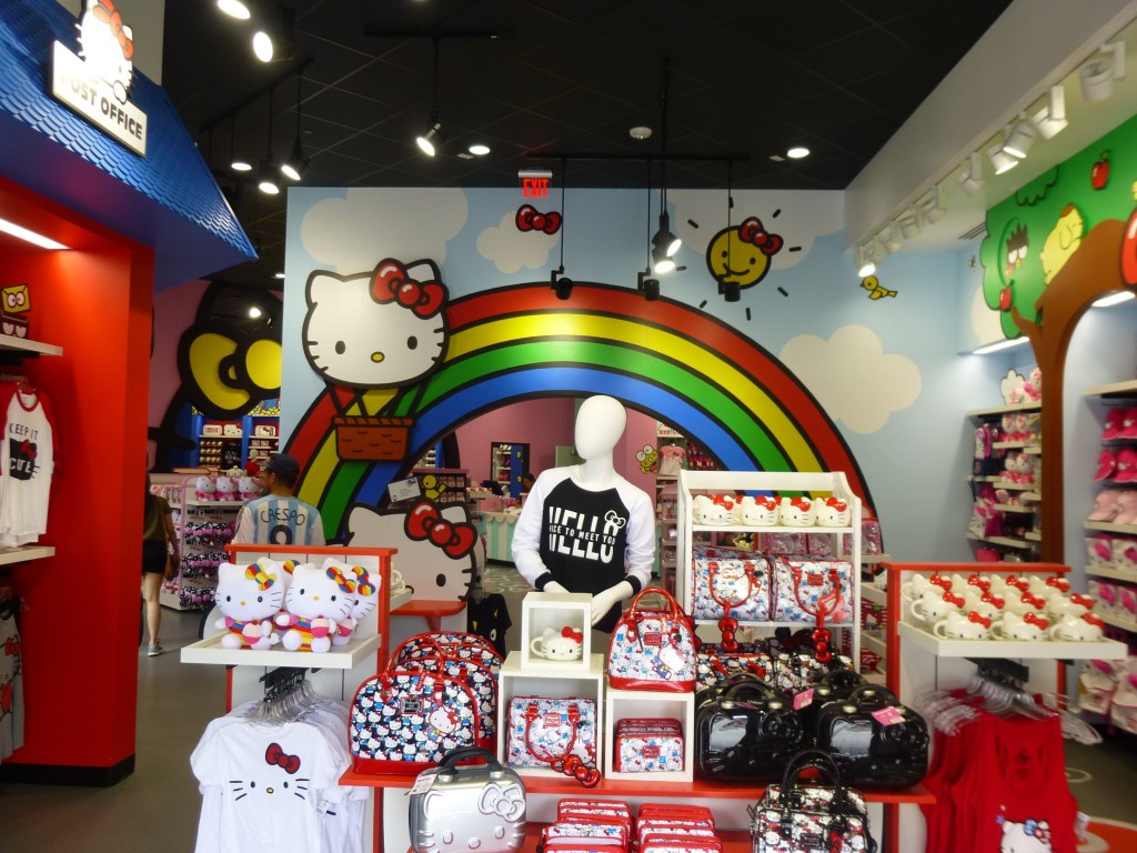 Inside the store: very colorful and fun world of Hello Kitty