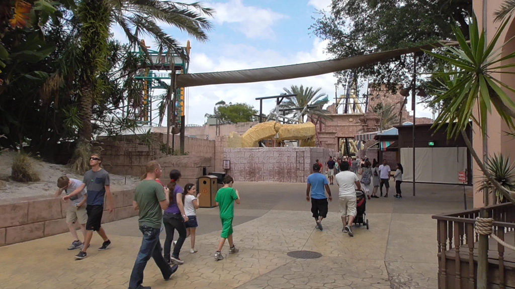 Approaching the Egypt area at Busch Gardens