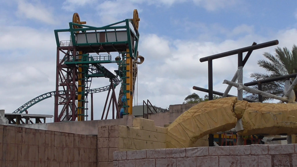 Lift tower, as seen from ride entrance