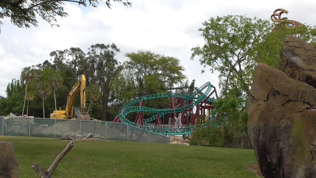 View of construction from across the African plains