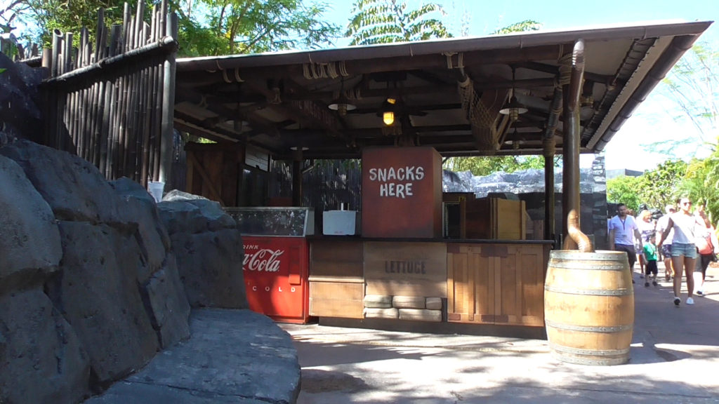 View of new snack bar from the new bench