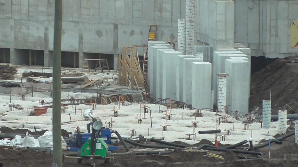 Closer view of right side of wave pool