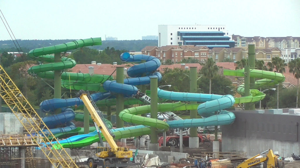 Closer view of multiple slides