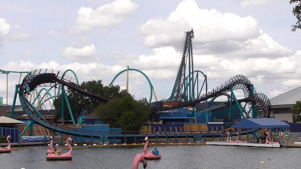 View of the new coaster from across the water