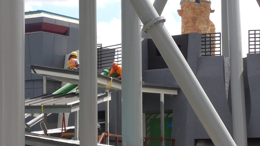 Awnings being painted