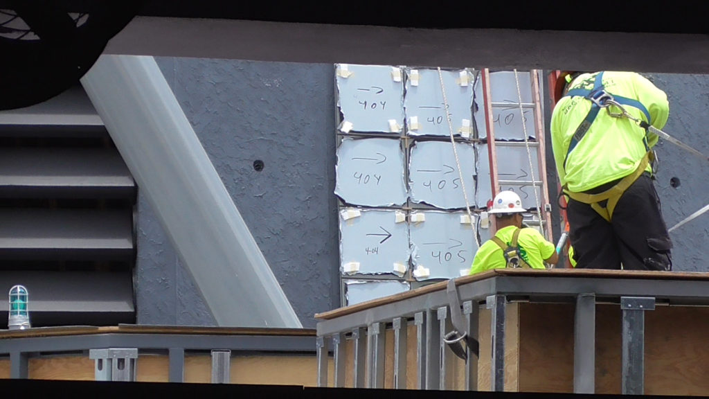 More squares being added along the side of building