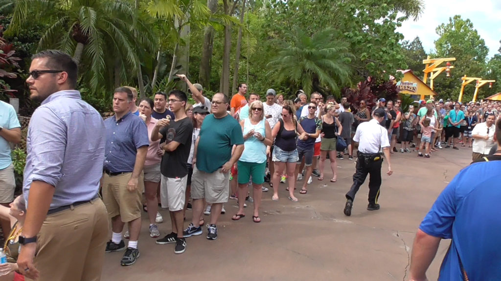 Line stretching all the way down to Toon Lagoon