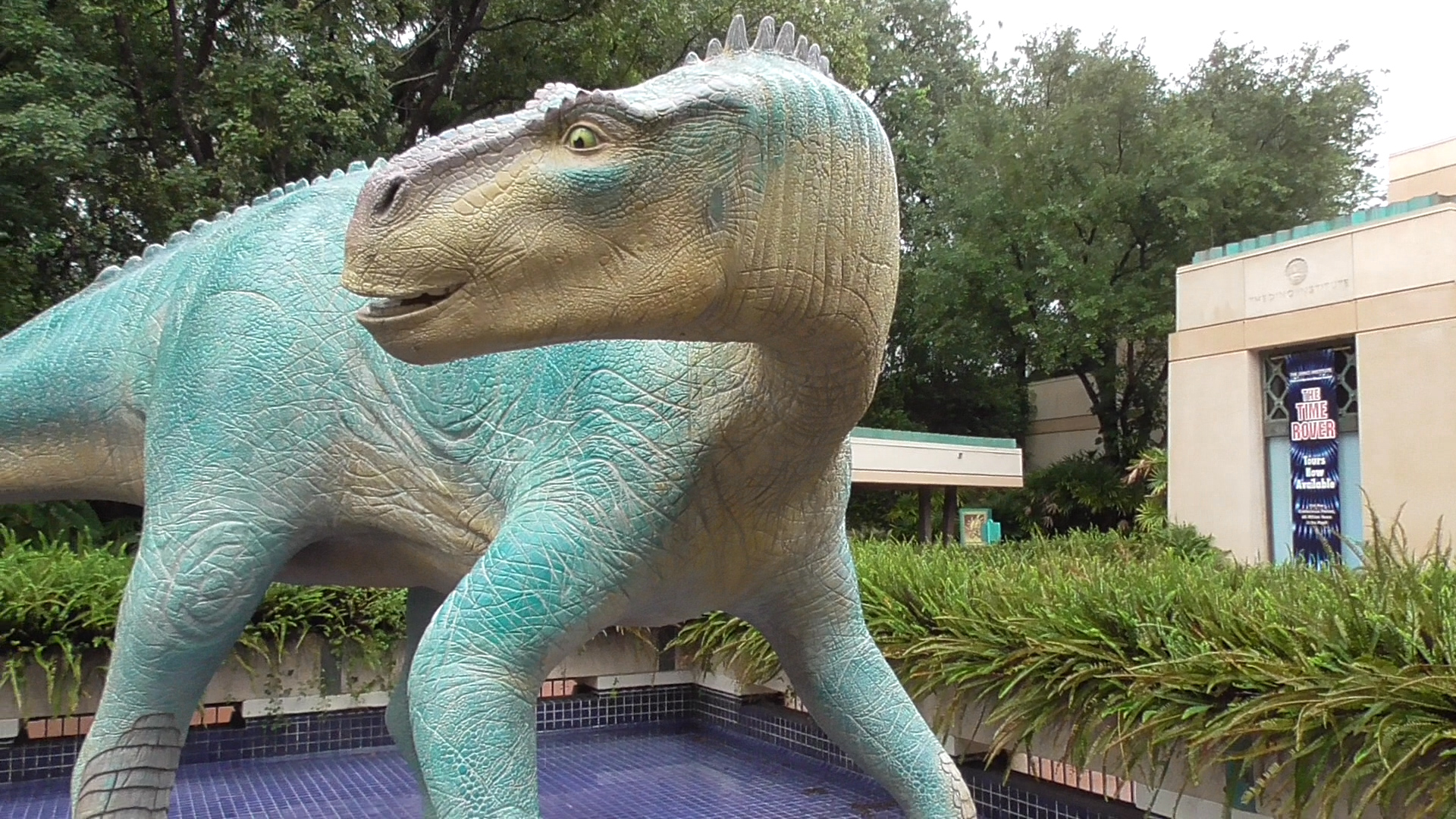 Aladar, outside The Dinosaur ride, Disney's Animal Kingdom.