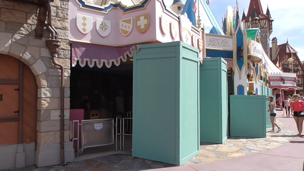 The work may already be done, with walls up to keep guests from touching wet paint while it dries