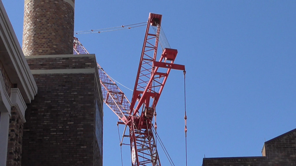 Crane seen overhead