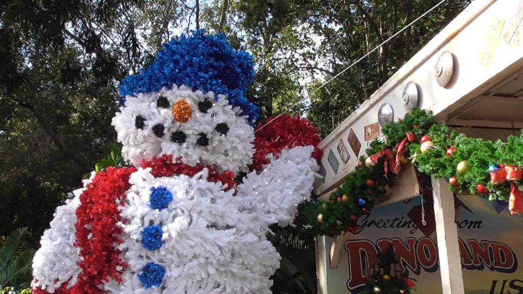 Fuzzy snowman at Dino-Rama