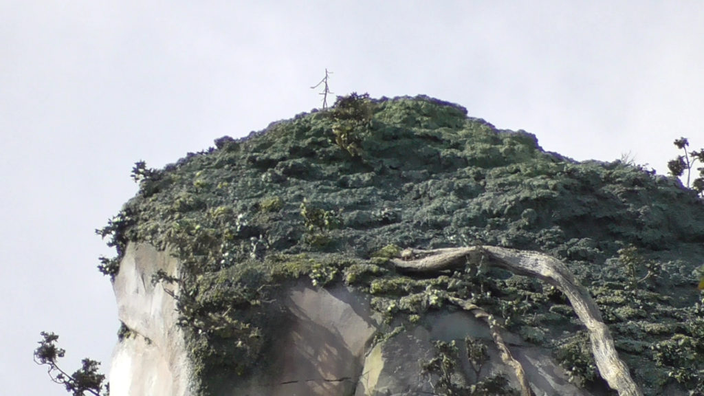 Super close up view of the top of the floating mountains