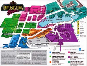 Park Map in 1992 with How to Make a Mega Movie Deal listed