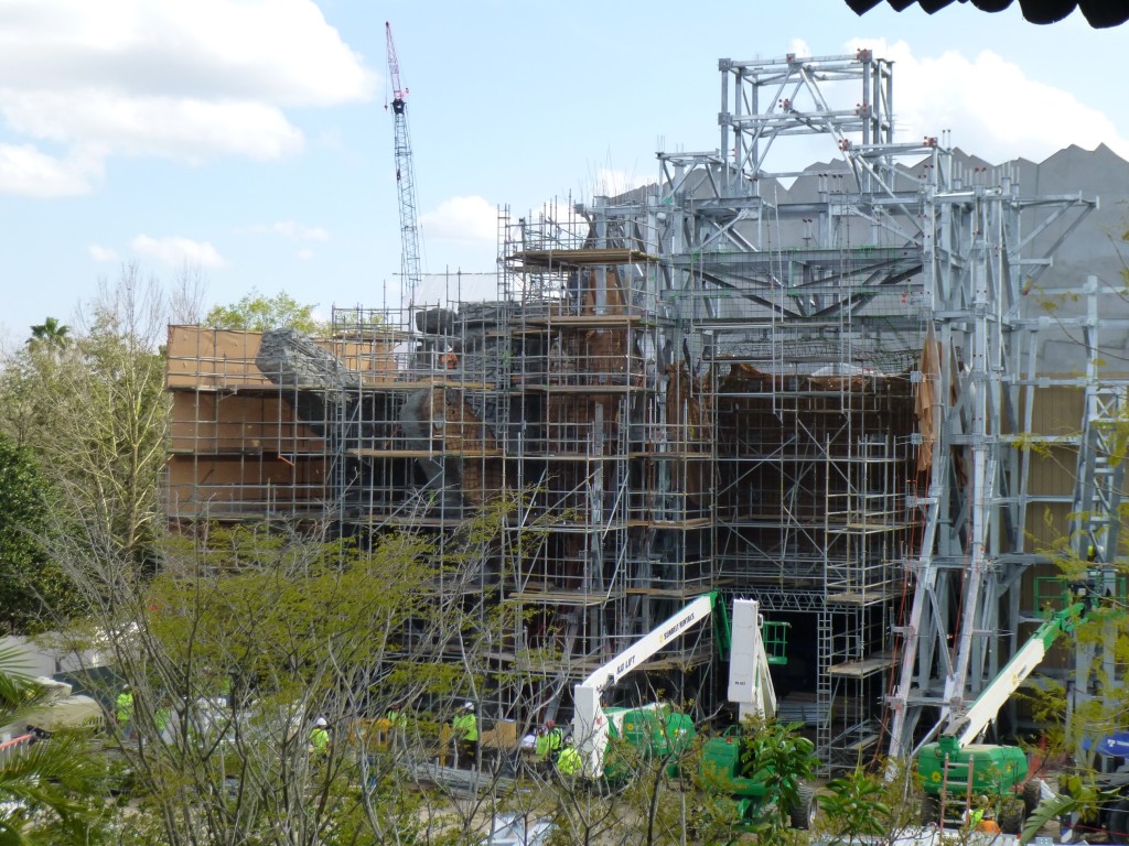 Rockwork is starting on the left and they're working their way to the right