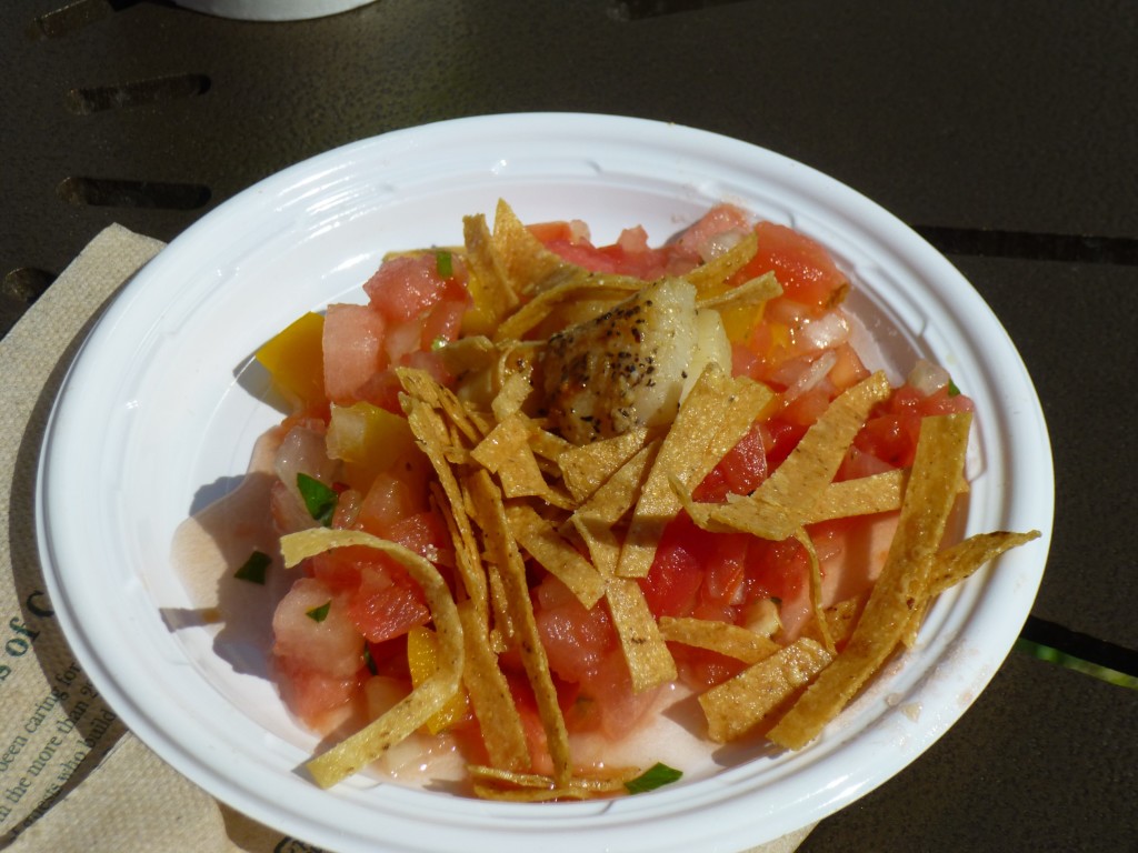 Pan Seared Scallops with Watermelon Salsa: This was the most disappointing dish as I could hardly taste the watermelon, just lots of tomatoes and onion. And there wasn't much scallop, but the scallop itself did taste good.