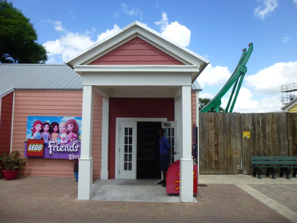 Disc coaster track seen behind the existing LEGO Friends shop