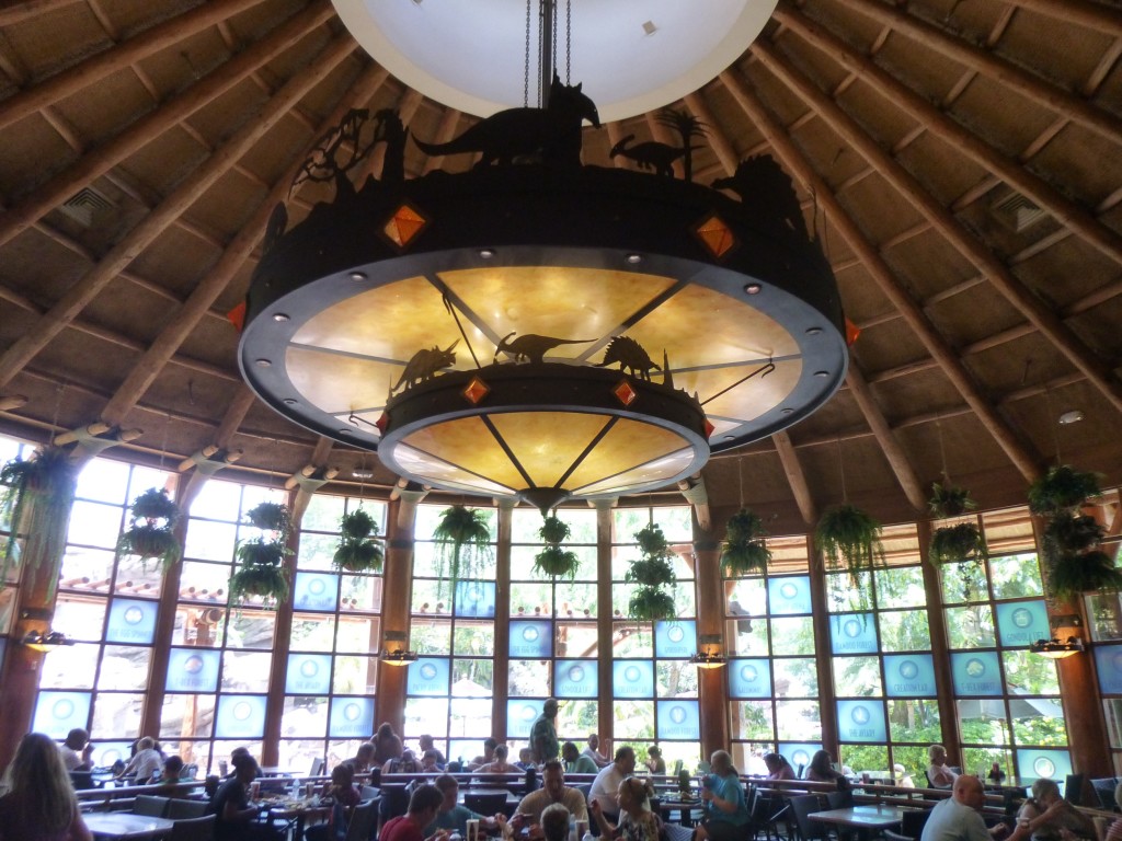 Beautiful rotunda and dinosaur chandelier