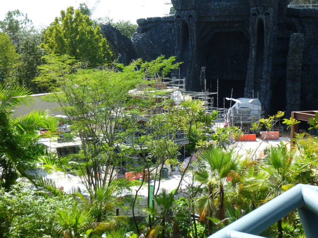 View of outdoor ride path from above