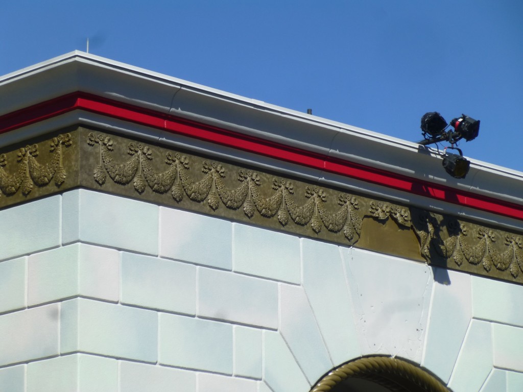 The trim along the top was repainted in bright red