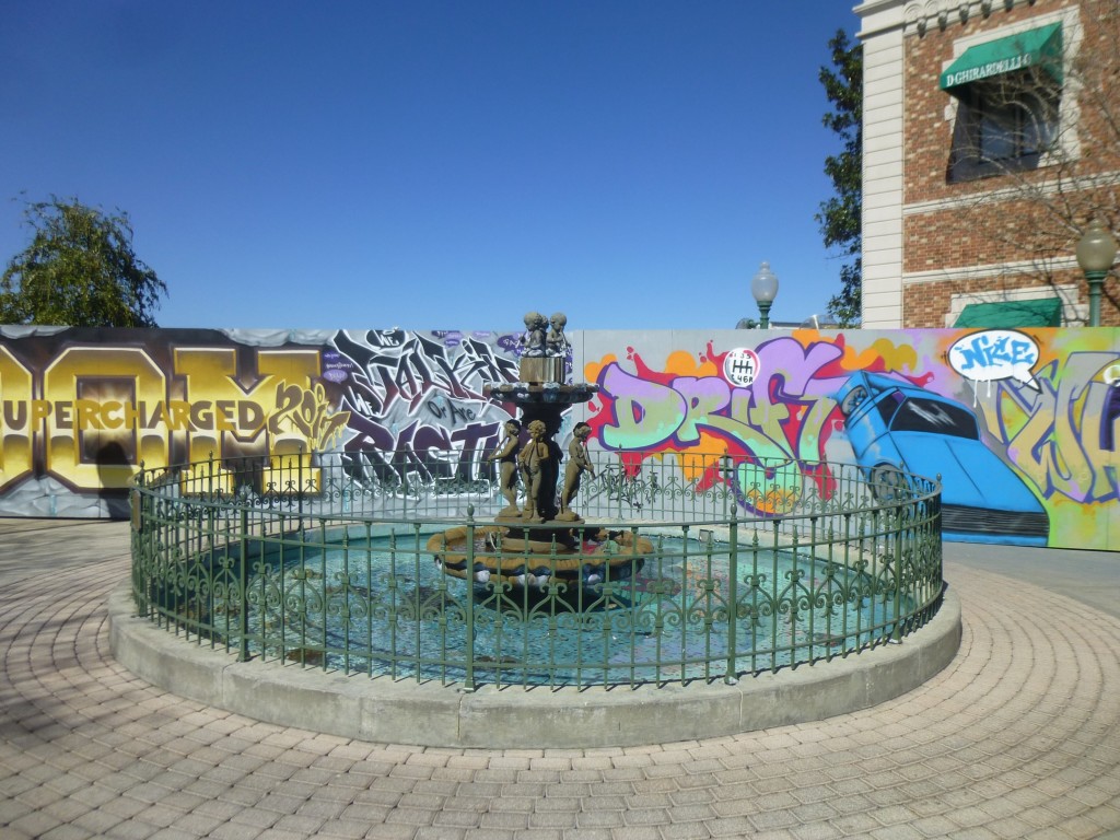 The fountain in front of Beetlejuice has been spared! (At least for now.)