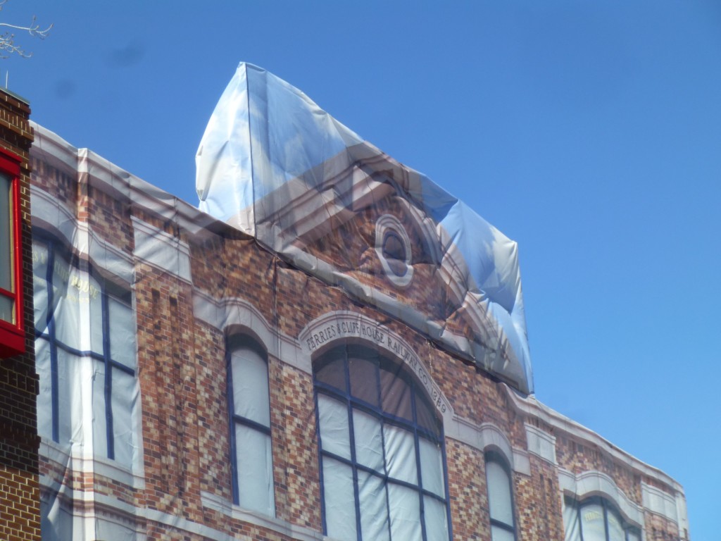 Such a decently printed scrim, I wonder if people even notice it's covering the building