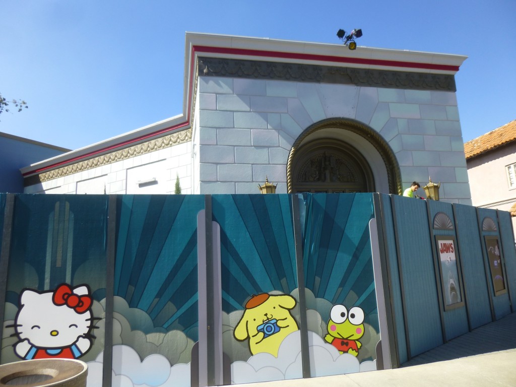 The bricks were recently re-painted with a more colorful cartoony style