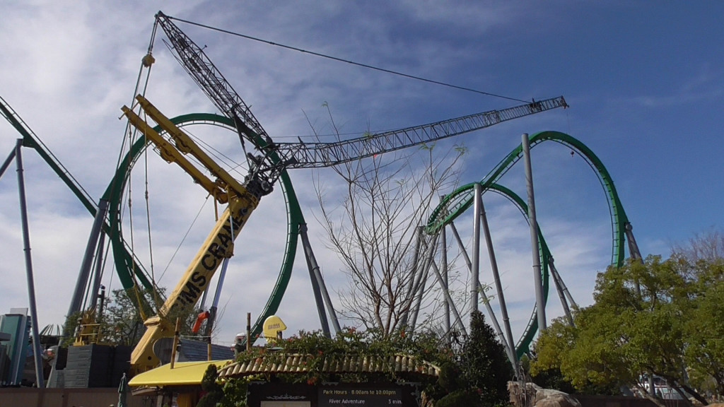 First loop and cobra roll over lagoon
