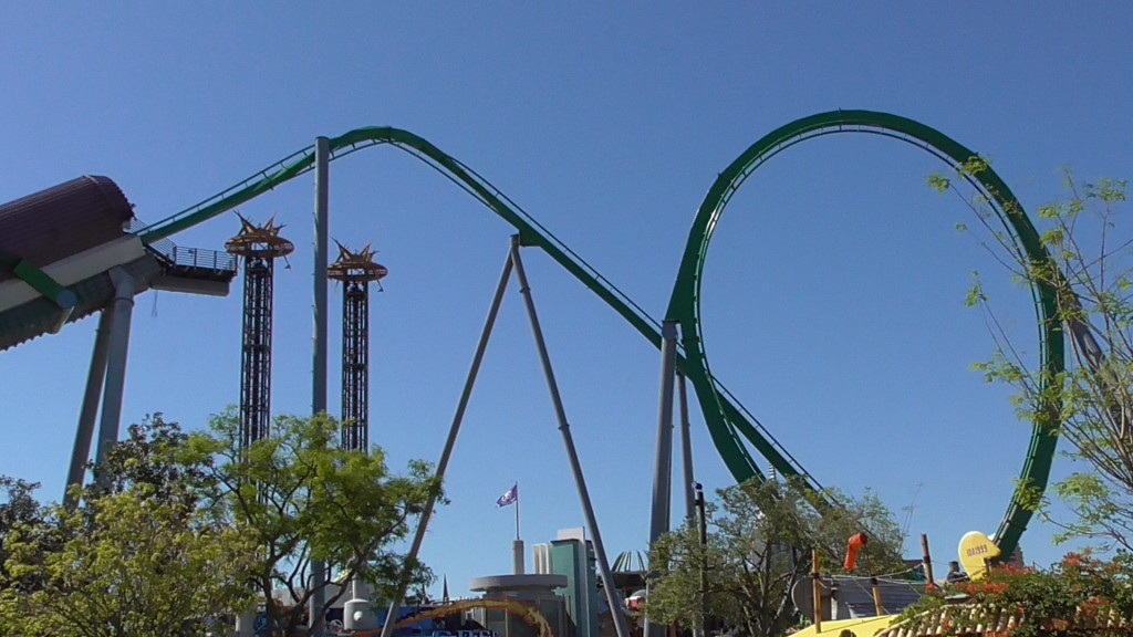 Loop and launch track as seen from Port of Entry