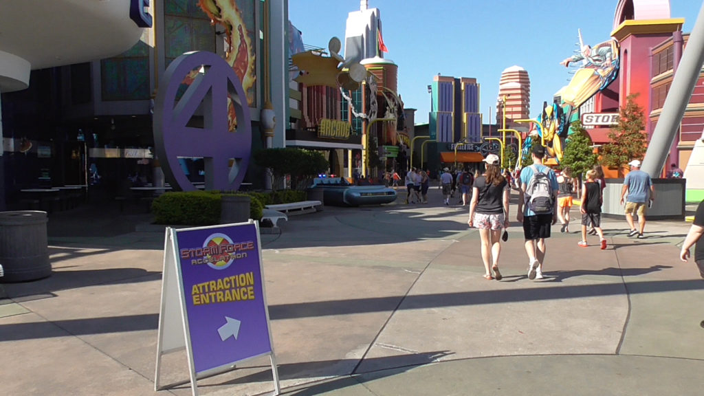 Signs pointed to Storm Force temp entrance